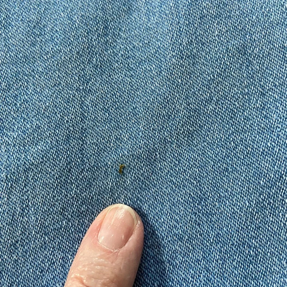 Classic Blue Denim Pencil Skirt Stretchy Back Slit 2 Rear Pockets Size Large - Picture 13 of 13